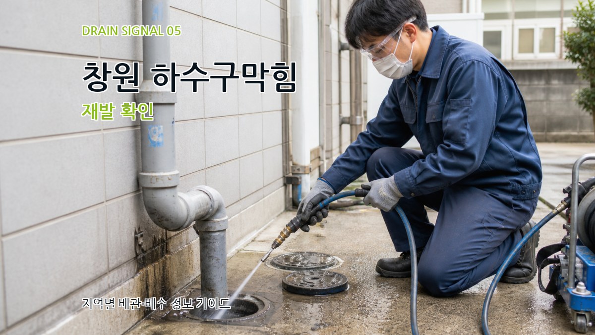 창원 하수구막힘 재발 확인