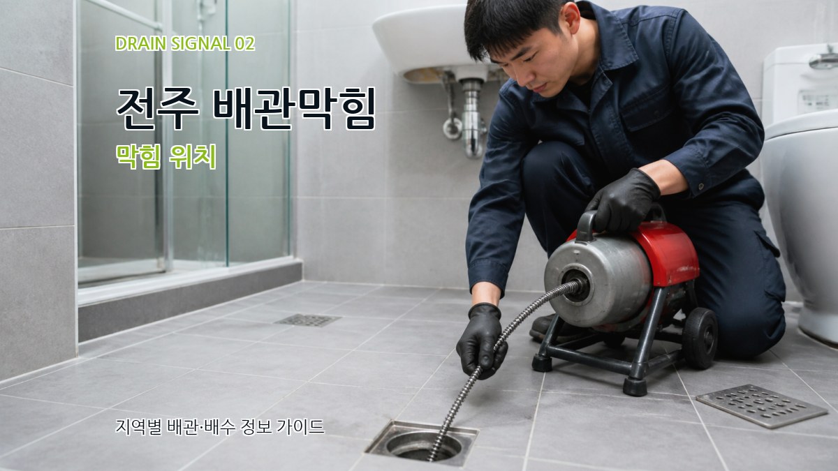 전주 배관막힘 막힘 위치