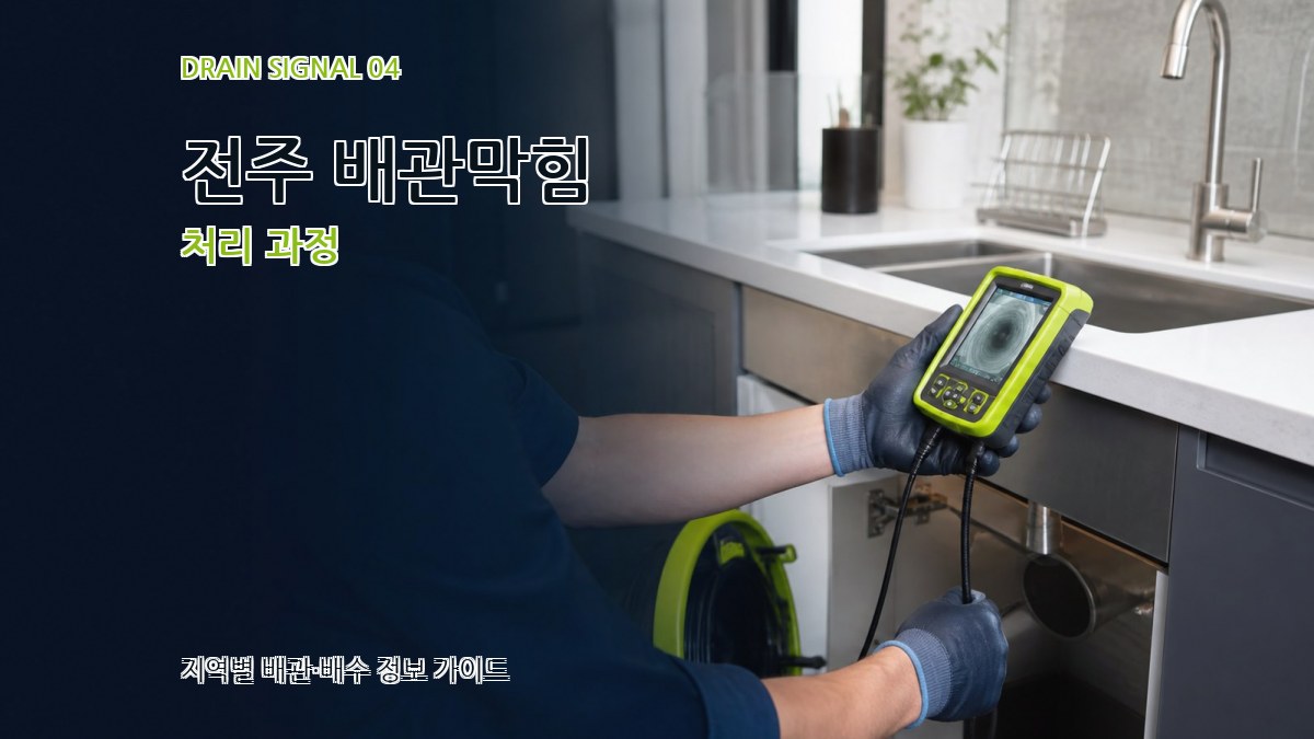 전주 배관막힘 처리 과정