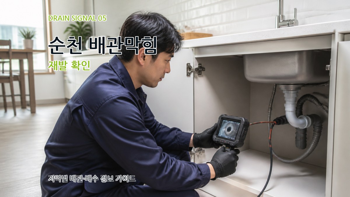 순천 배관막힘 재발 확인