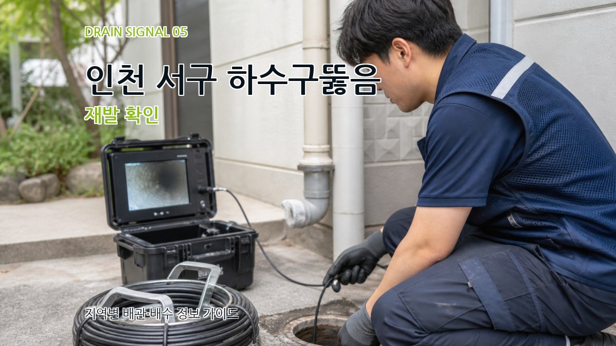 인천 서구 하수구뚫음 재발 확인