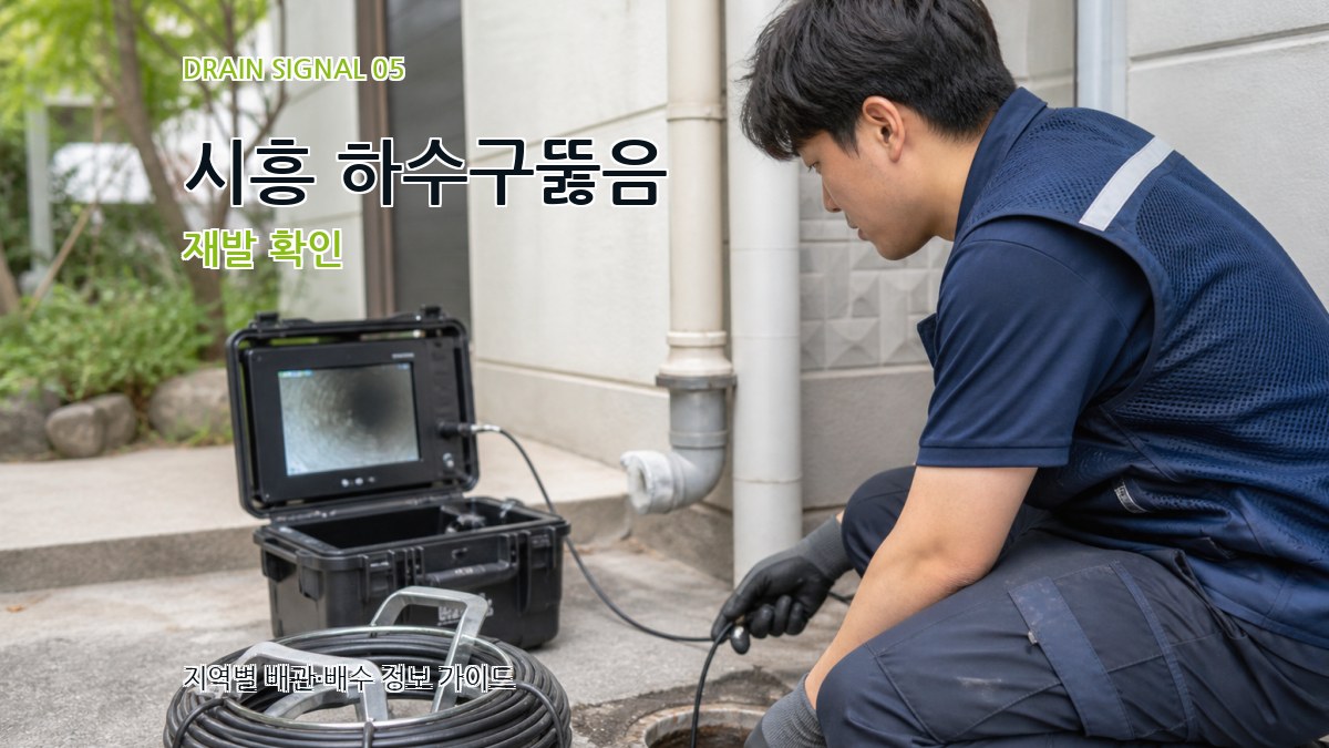 시흥 하수구뚫음 재발 확인