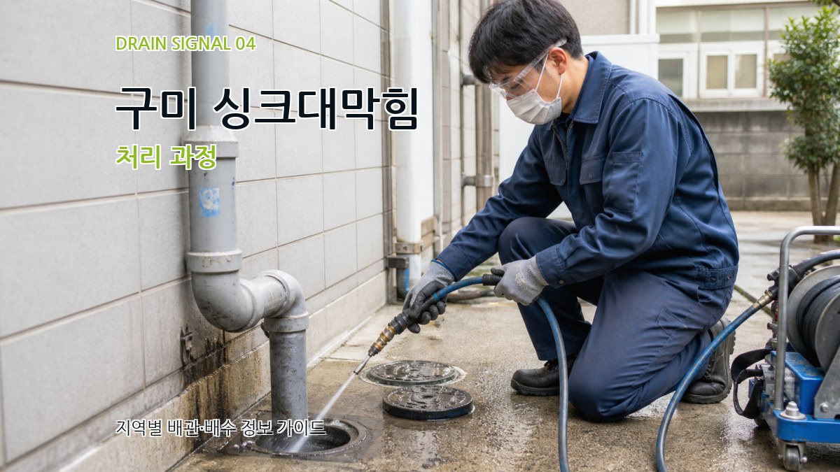 구미 싱크대막힘 처리 과정