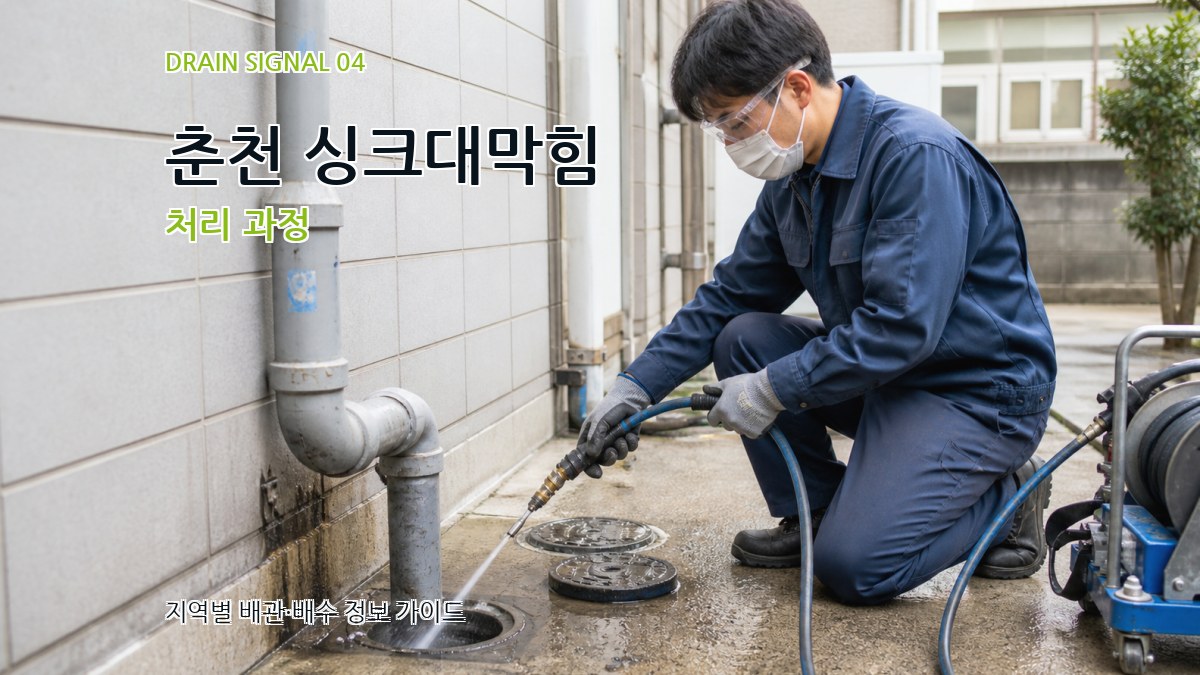 춘천 싱크대막힘 처리 과정