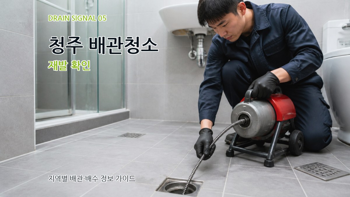 청주 배관청소 재발 확인