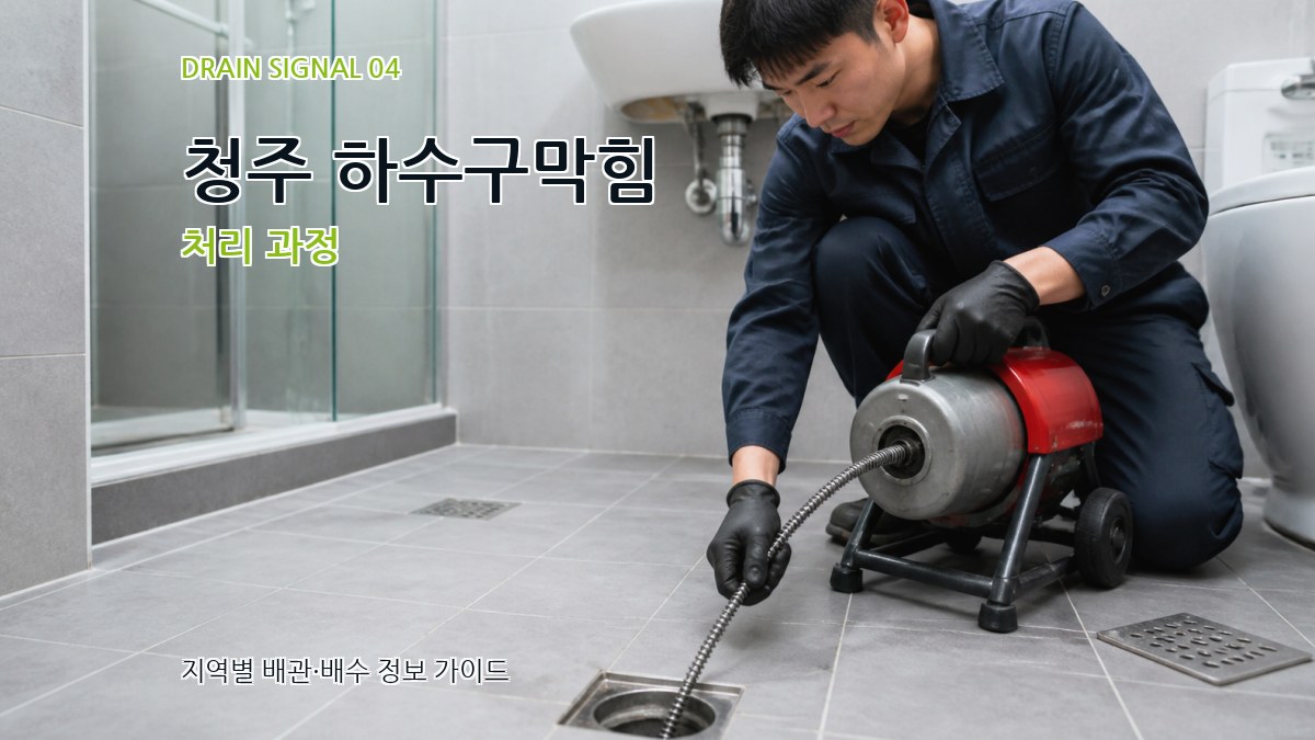 청주 하수구막힘 처리 과정