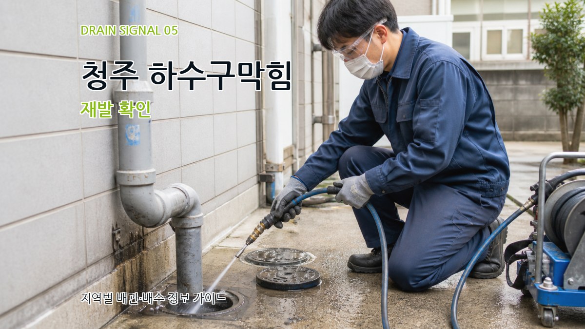 청주 하수구막힘 재발 확인