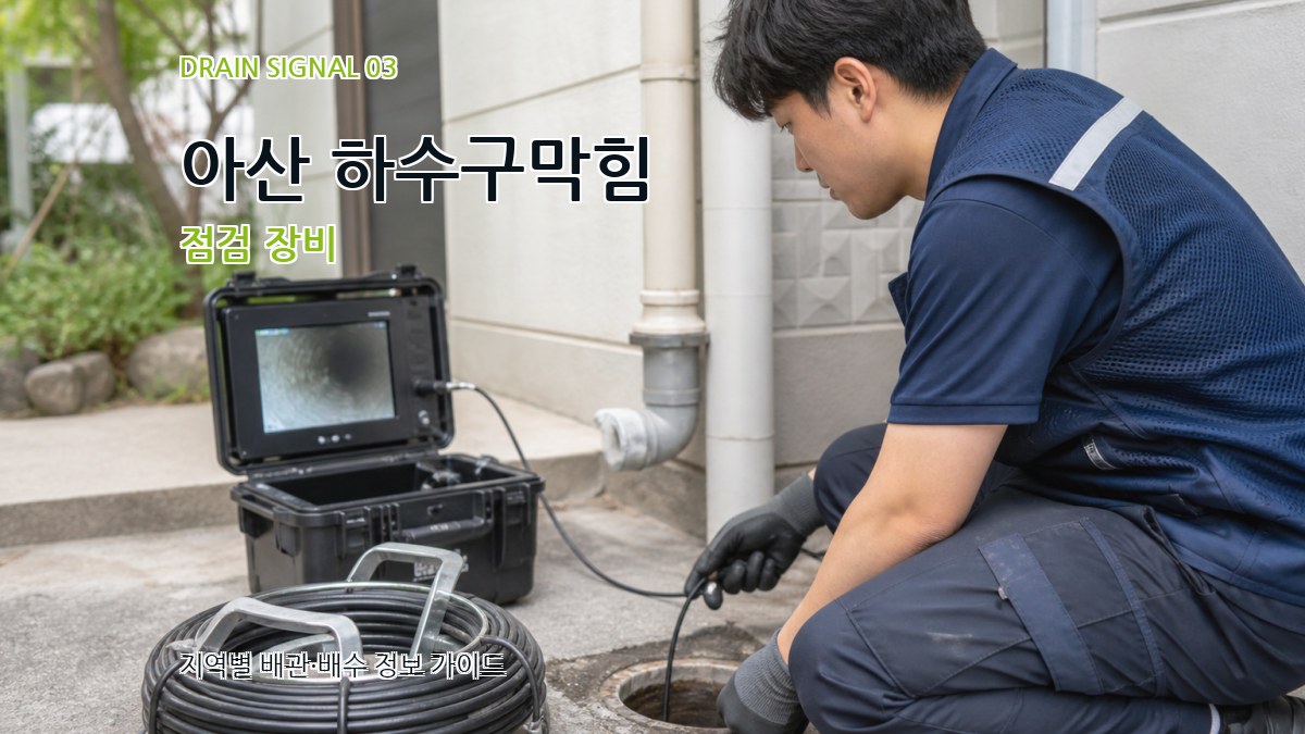 아산 하수구막힘 점검 장비