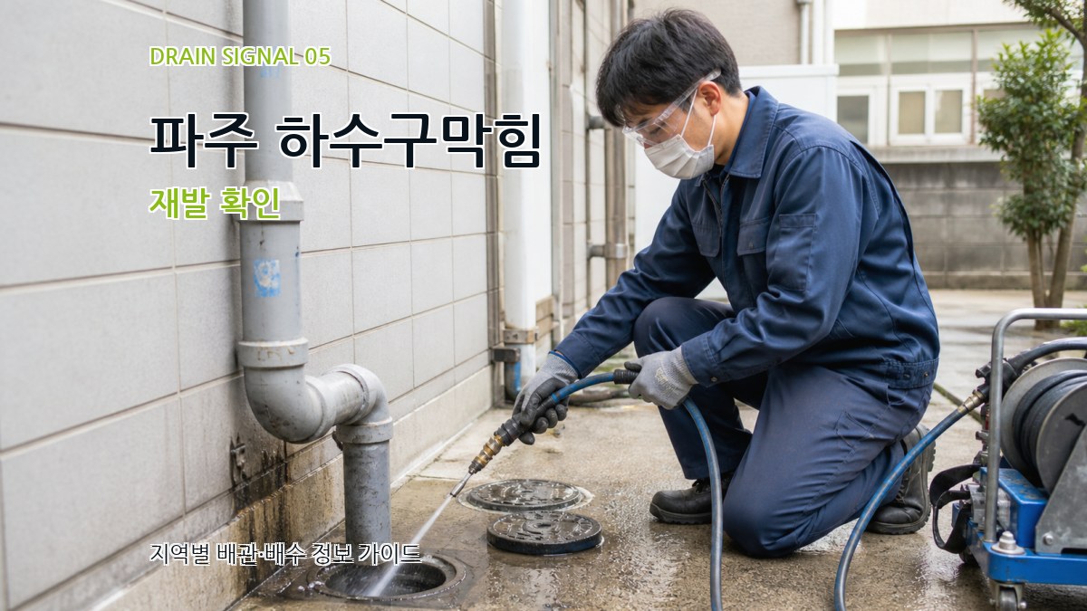 파주 하수구막힘 재발 확인