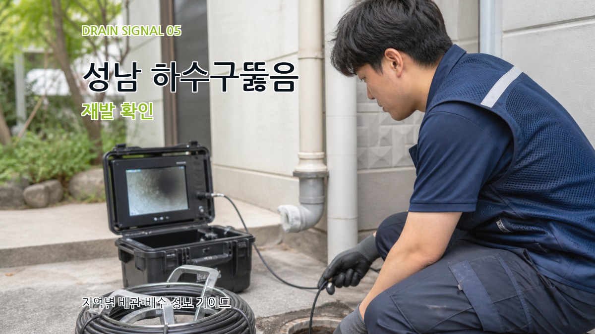 성남 하수구뚫음 재발 확인