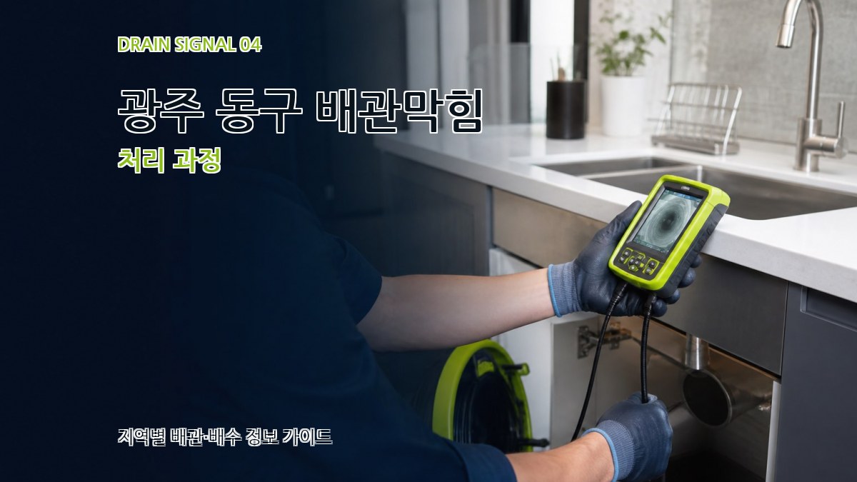 광주 동구 배관막힘 처리 과정