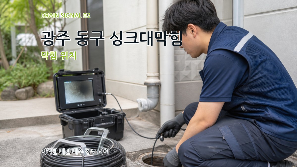 광주 동구 싱크대막힘 막힘 위치