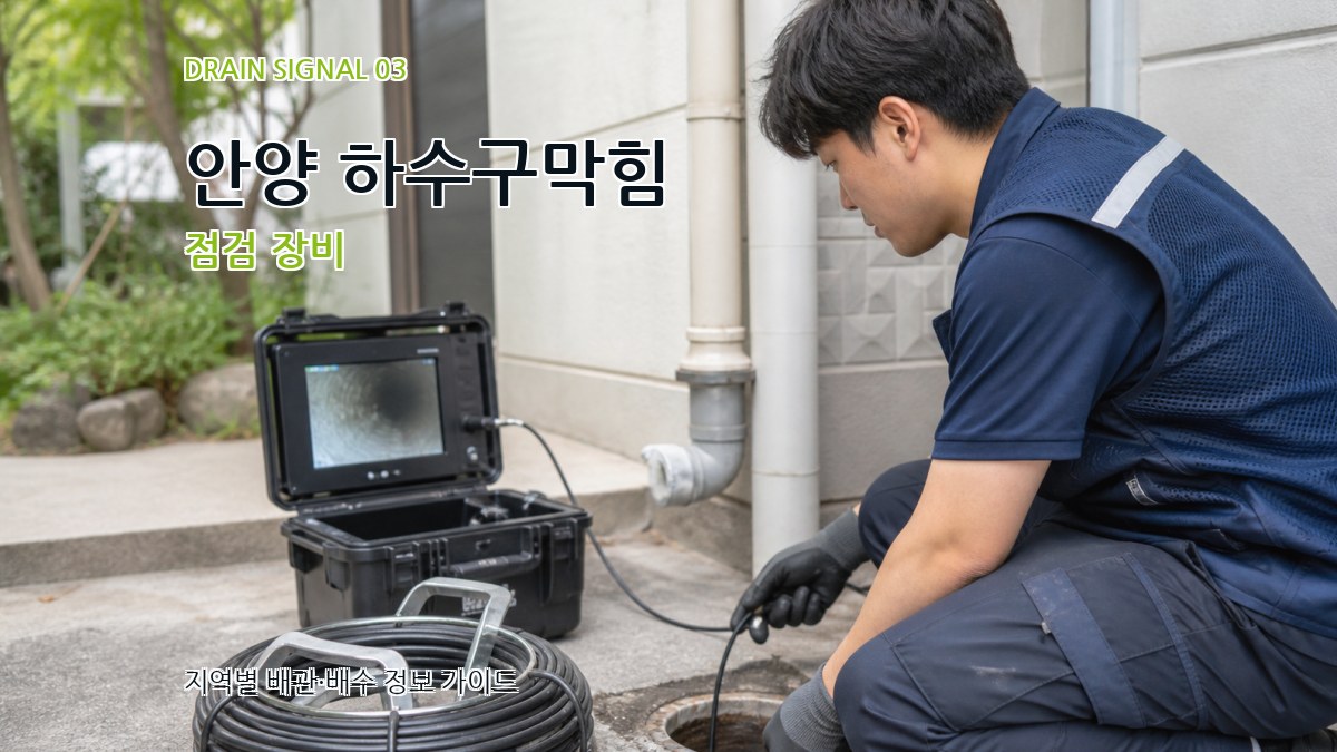 안양 하수구막힘 점검 장비