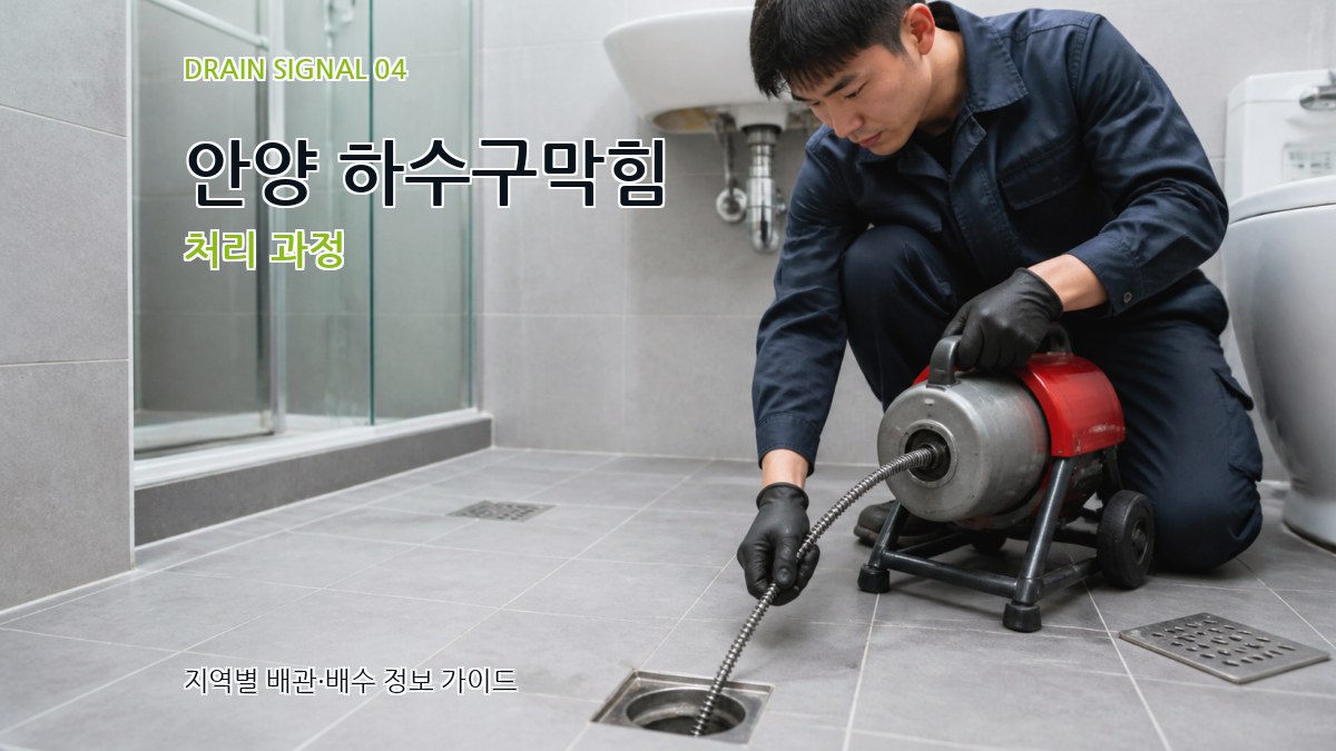 안양 하수구막힘 처리 과정