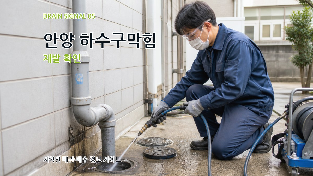 안양 하수구막힘 재발 확인
