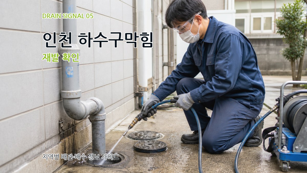 인천 하수구막힘 재발 확인