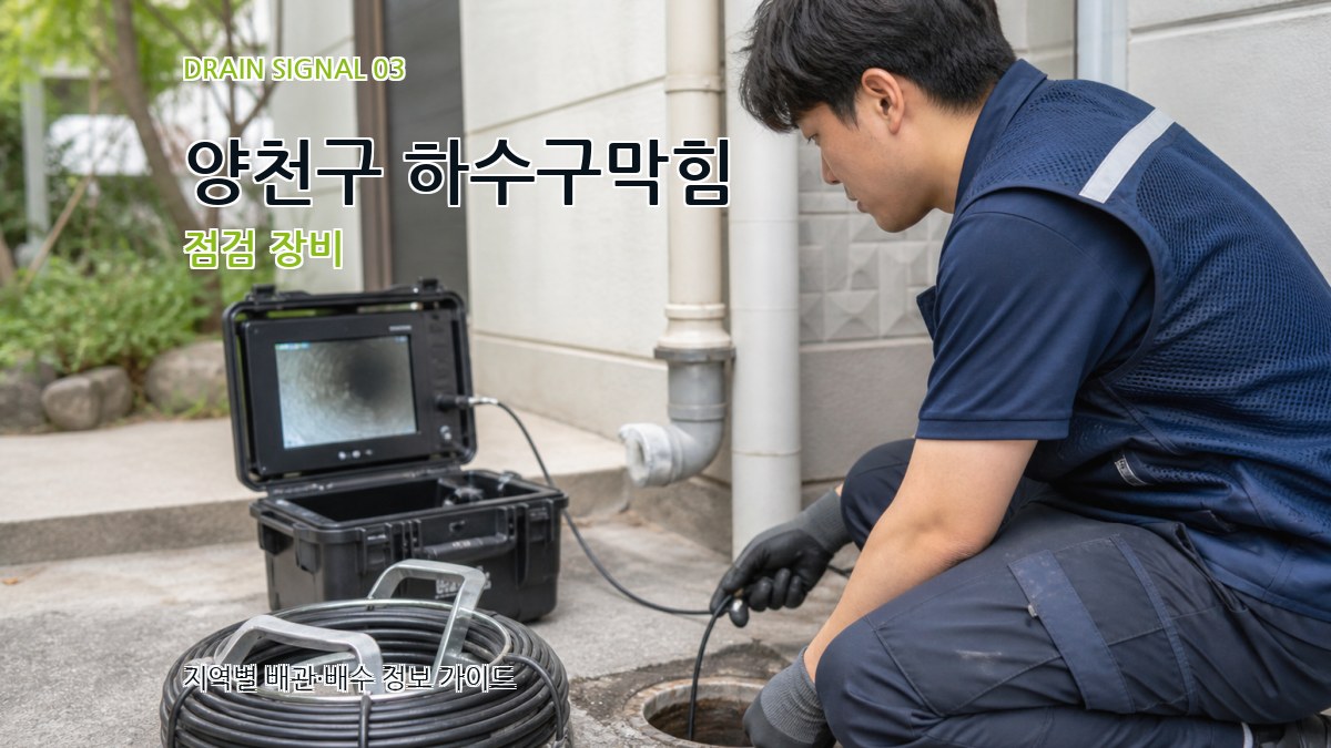 양천구 하수구막힘 점검 장비