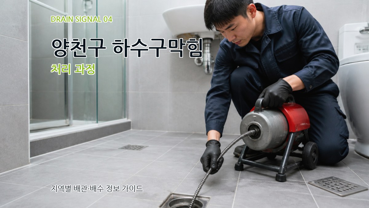 양천구 하수구막힘 처리 과정