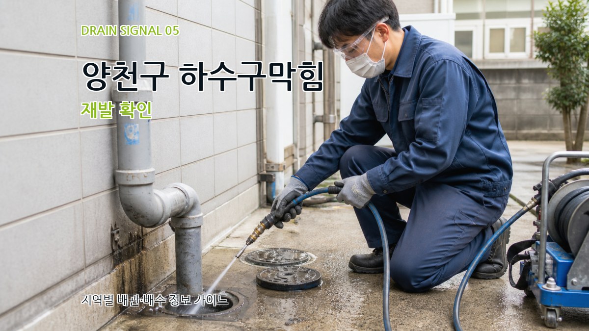 양천구 하수구막힘 재발 확인