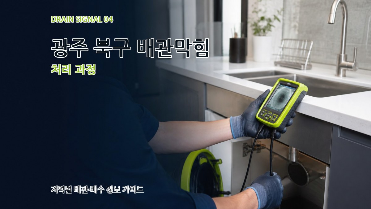 광주 북구 배관막힘 처리 과정