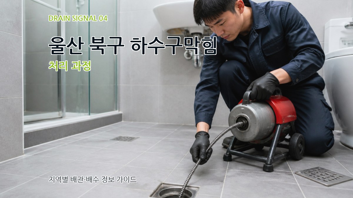 울산 북구 하수구막힘 처리 과정