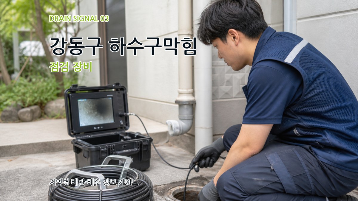 강동구 하수구막힘 점검 장비