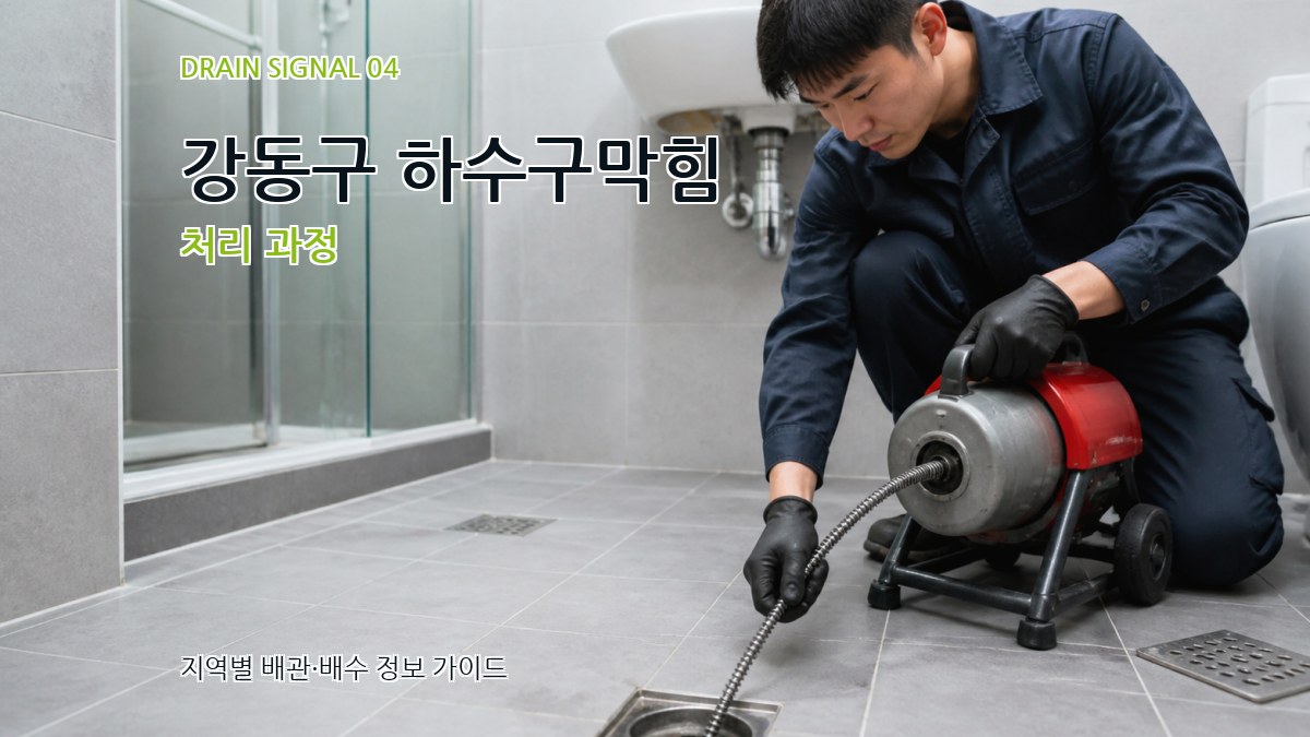강동구 하수구막힘 처리 과정