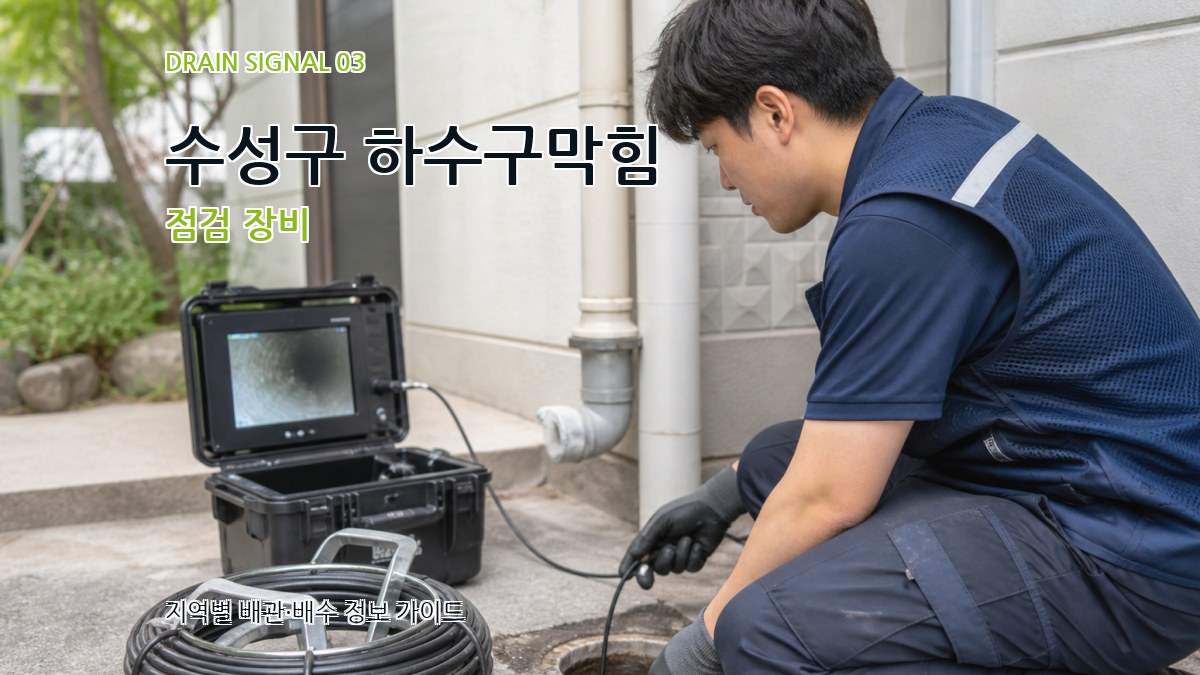 수성구 하수구막힘 점검 장비