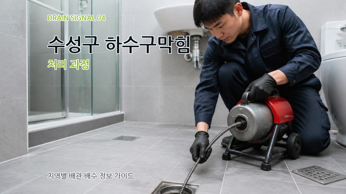 수성구 하수구막힘 처리 과정