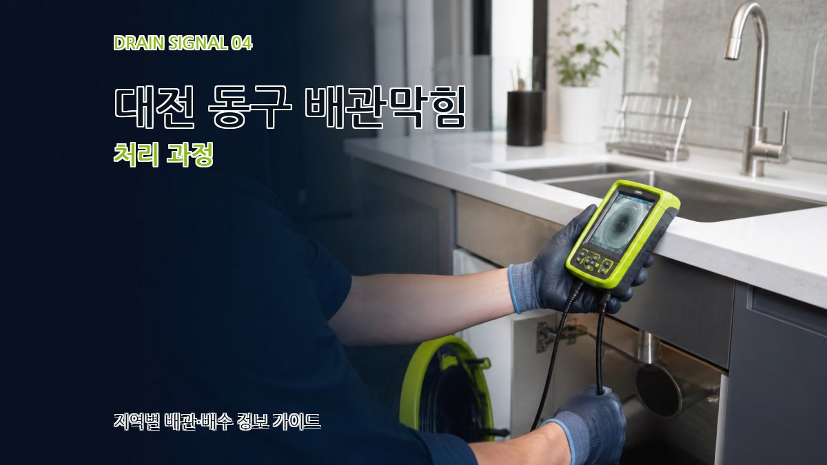 대전 동구 배관막힘 처리 과정