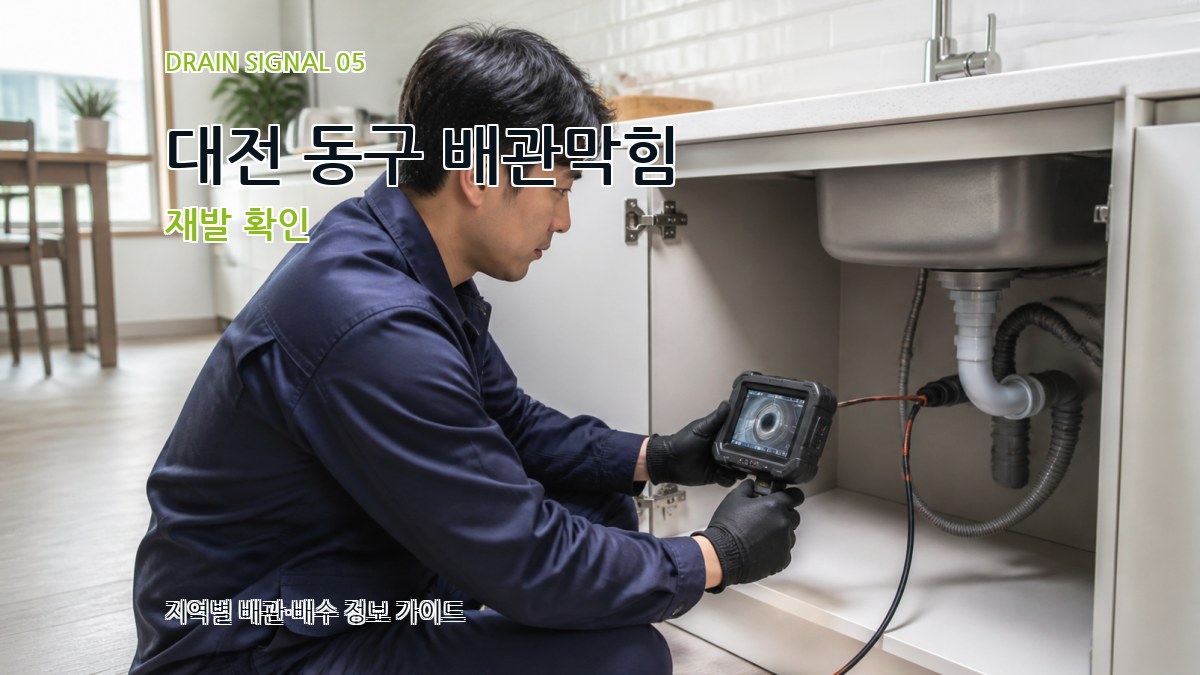 대전 동구 배관막힘 재발 확인