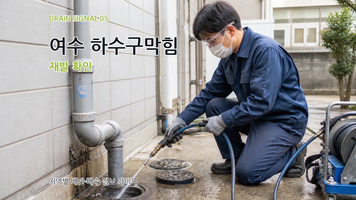 여수 하수구막힘 재발 확인