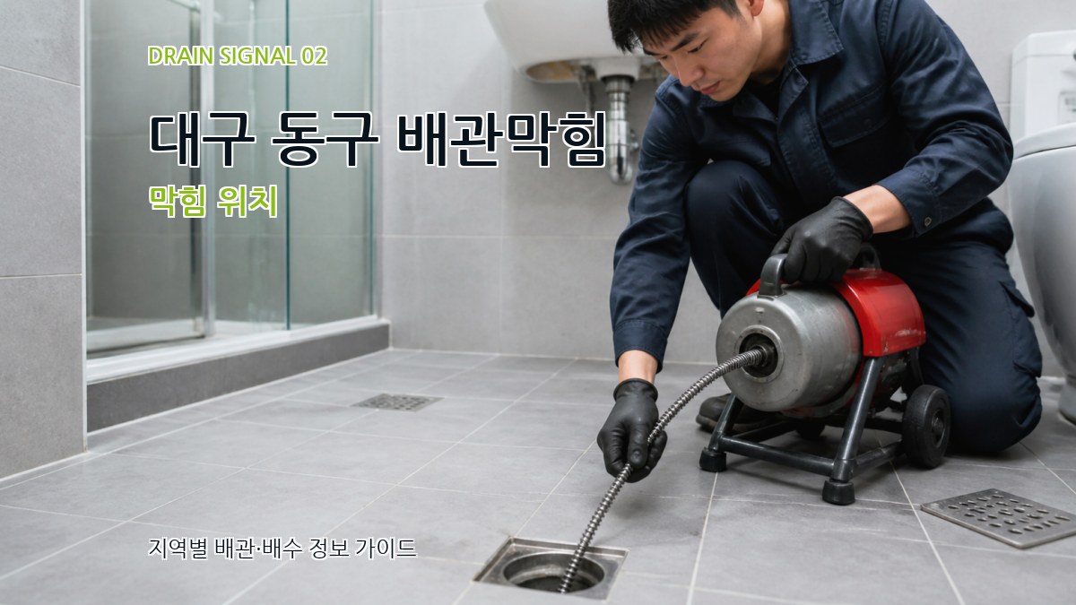 대구 동구 배관막힘 막힘 위치