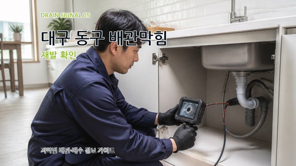 대구 동구 배관막힘 재발 확인