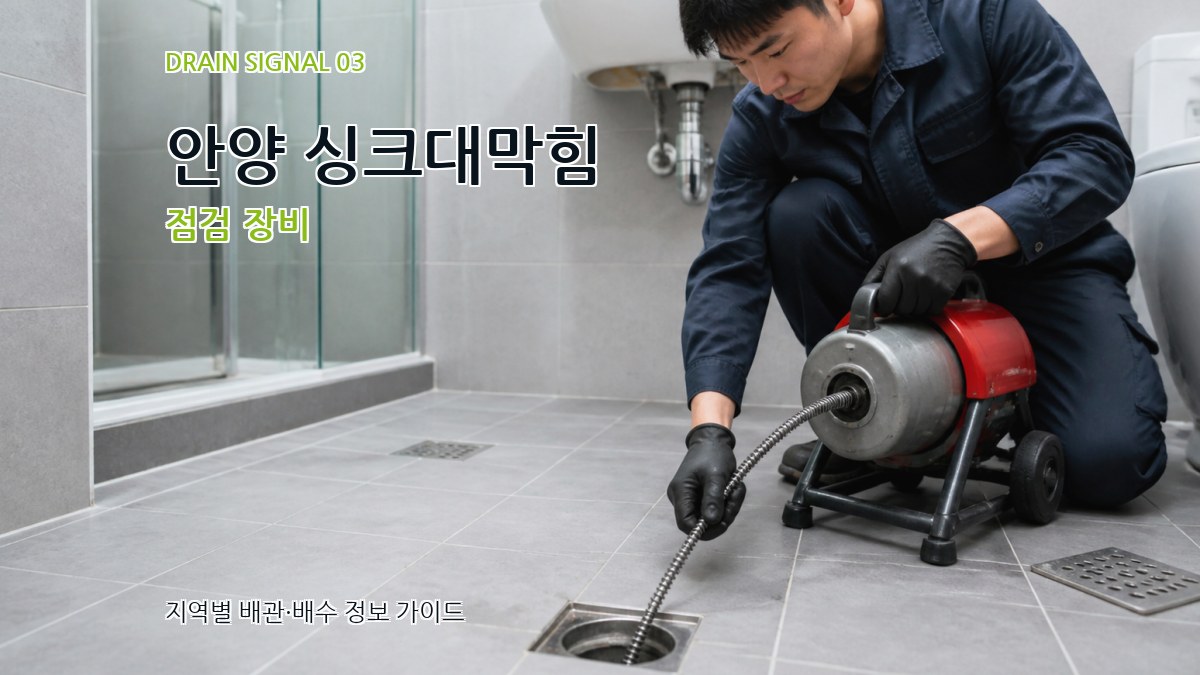 안양 싱크대막힘 점검 장비