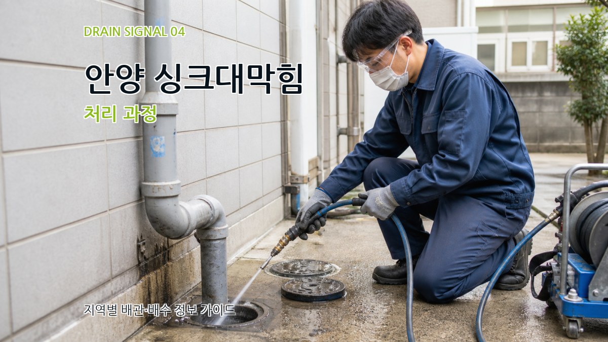 안양 싱크대막힘 처리 과정
