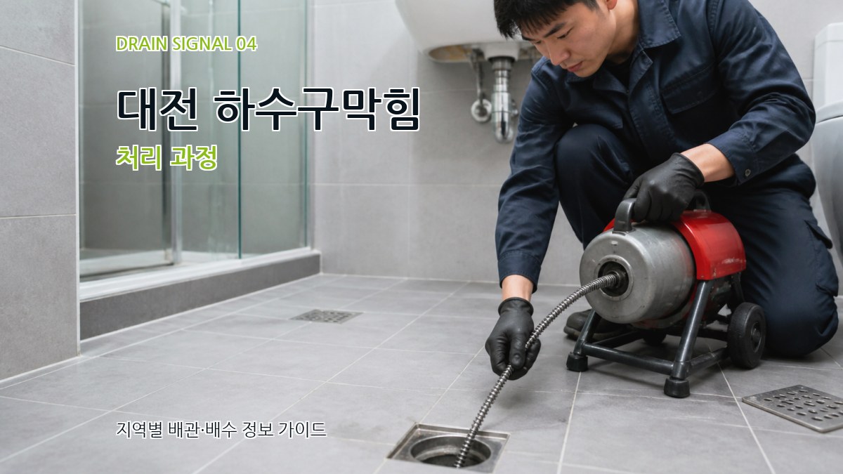 대전 하수구막힘 처리 과정