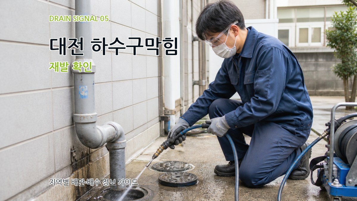 대전 하수구막힘 재발 확인