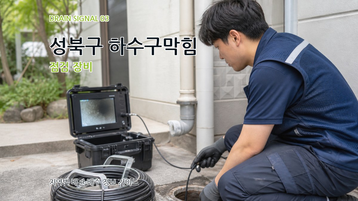 성북구 하수구막힘 점검 장비