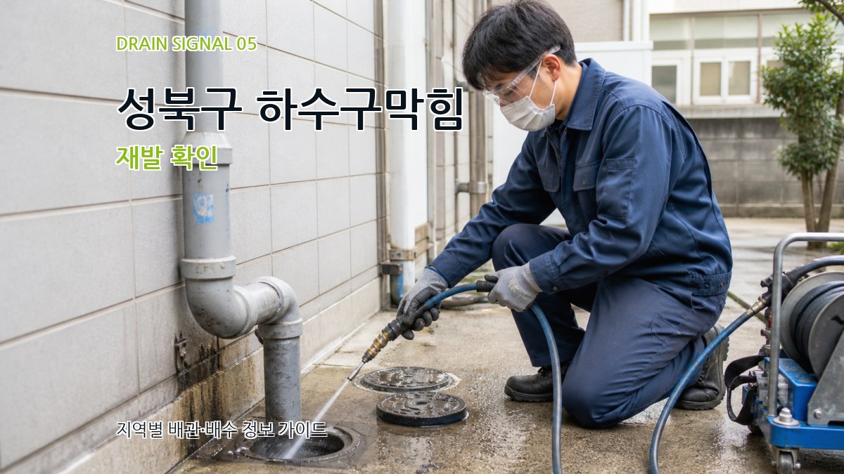성북구 하수구막힘 재발 확인