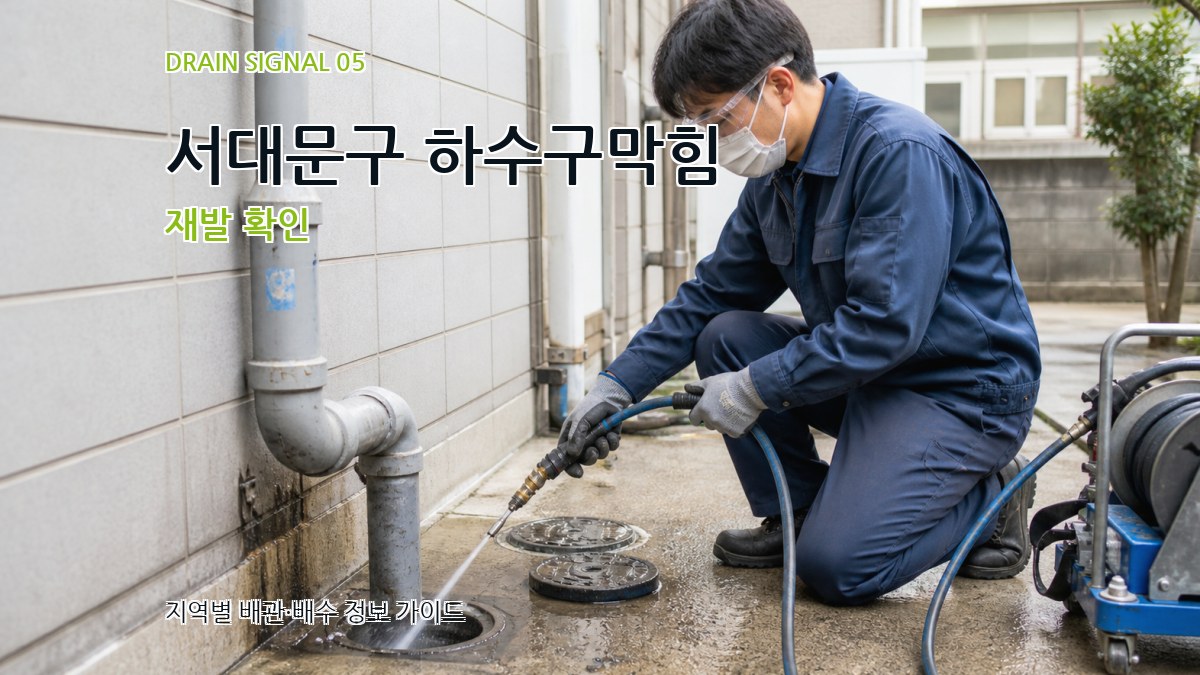 서대문구 하수구막힘 재발 확인