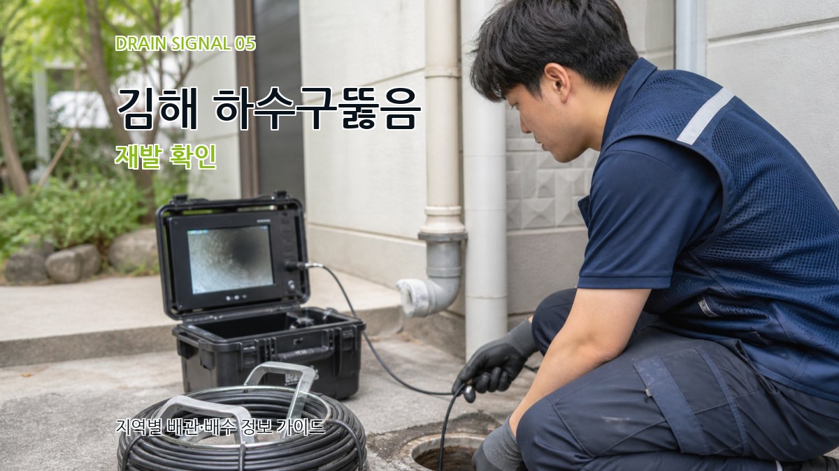 김해 하수구뚫음 재발 확인