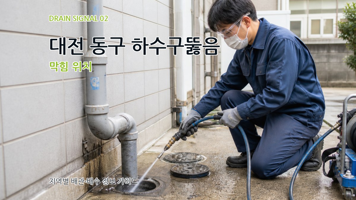 대전 동구 하수구뚫음 막힘 위치