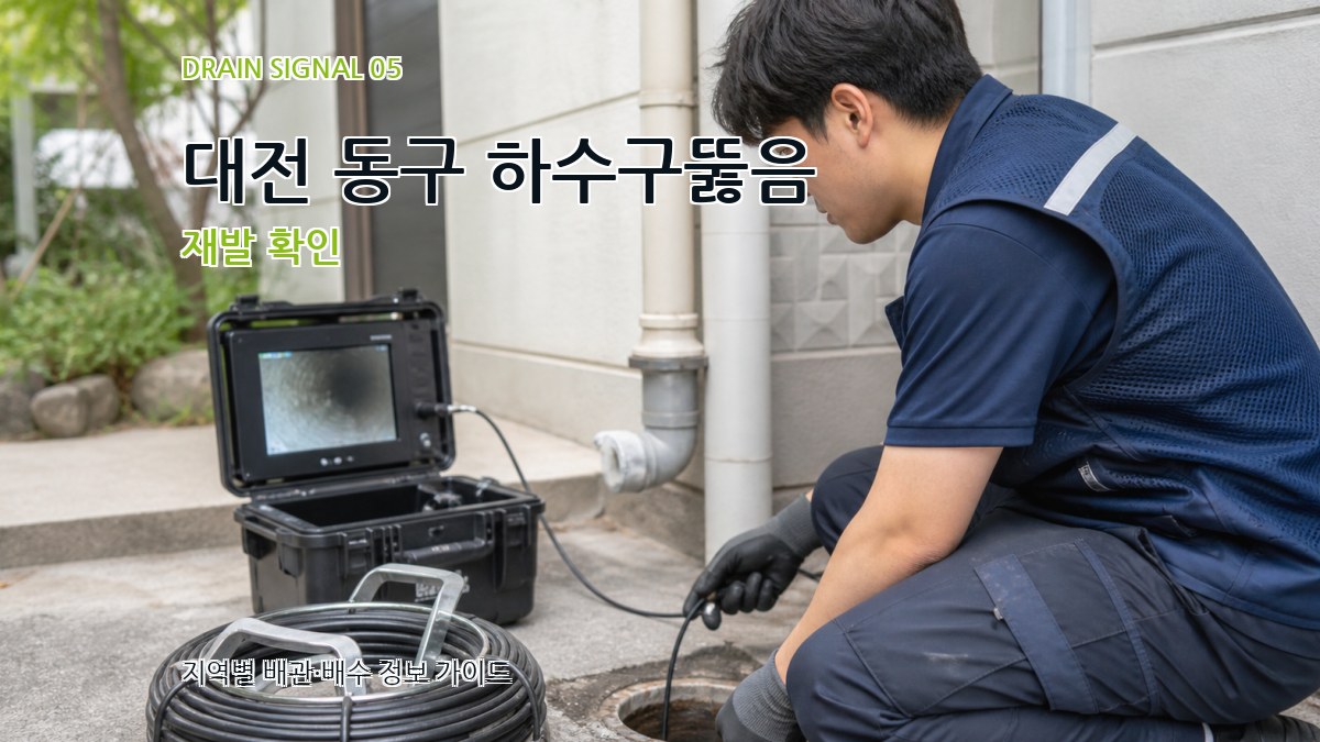 대전 동구 하수구뚫음 재발 확인