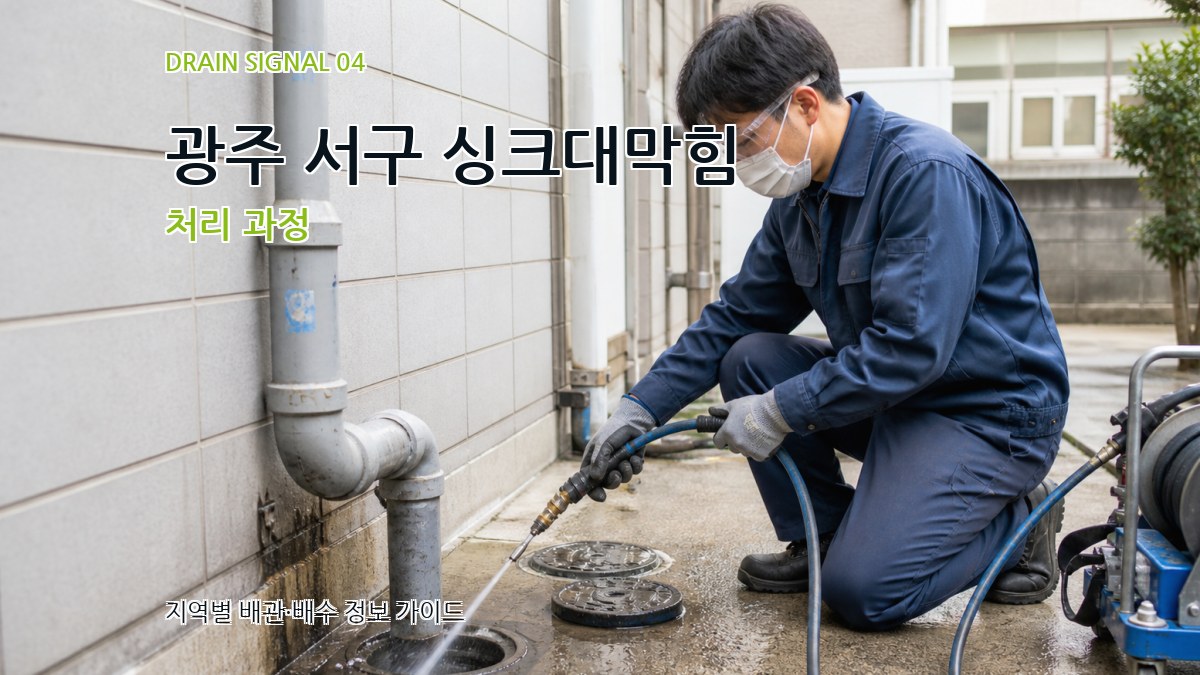 광주 서구 싱크대막힘 처리 과정