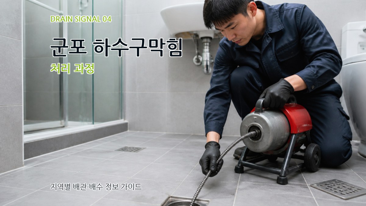 군포 하수구막힘 처리 과정